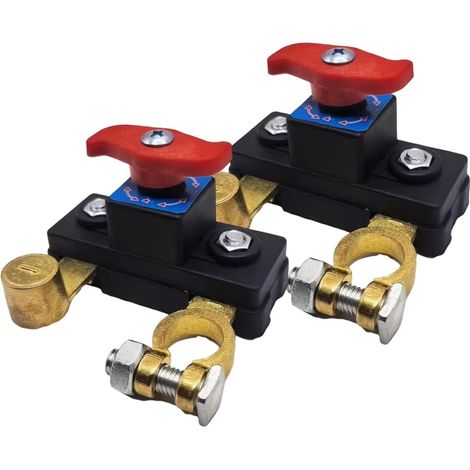 Interrupteur Coupe-Batterie Manuel Rotatif 12 V 24 V, VELUNOR, Cuivre Pur Haute Conductivité, Contrôle de Puissance pour Voiture (1/5)