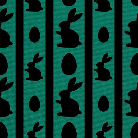 Tela decorativa para exteriores Oxford - motivo de conejos y huevos negros I DX379 (1/5)