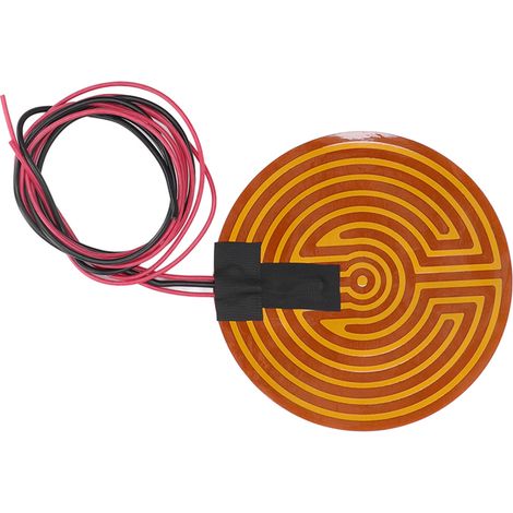 Lit de chauffe 3D imprimante 120W 12V DC, film chauffant PI 160mm, accessoire plateau chauffant haute performance pour impression 3D, remplacement efficace. (1/5)