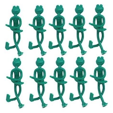 13.3x6x6.5cm 10pcs Plant Stakes Tree Ties Decorative Frog Ties Foldable Garden Ties for Plants Support Gardening Supplies