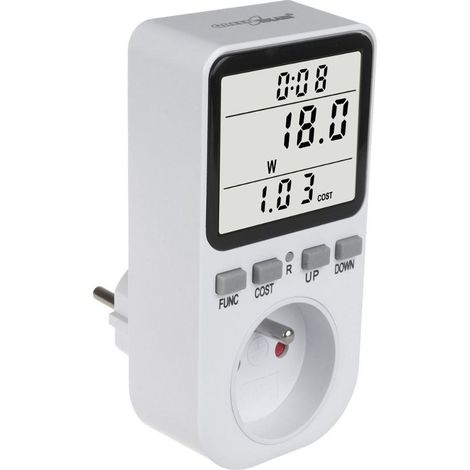Contatore di energia GreenBlue GB364 E, wattmetro, tipo E, 220-240 V CA, 50 Hz, carico massimo 16 A, IP20, batteria integrata (1/5)