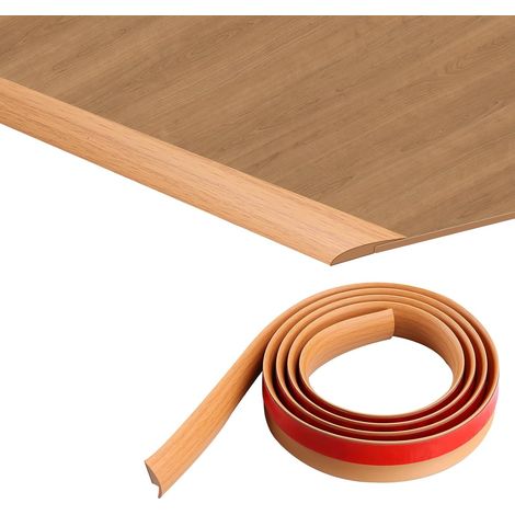 2M Barre De Seuil Adhesive, Bande de Seuil de Porte, Profilé de Transition de Tapis, Moquette et Sol Stratifié Profilé de Rattrapage pour Hauteur de Transition Inférieure à 5 mm (Chêne jaune) (1/5)
