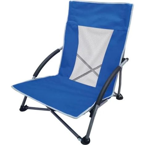Sedia Pieghevole Aktive in Tessuto Blu per Spiaggia