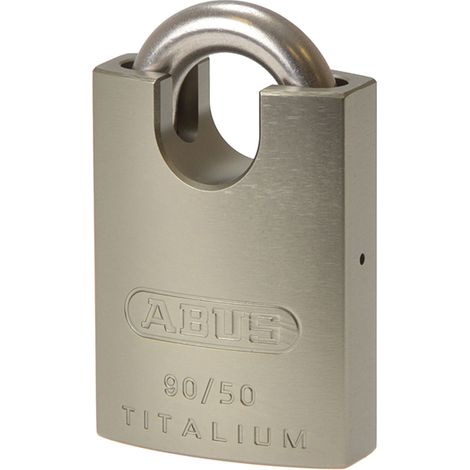 ABUS 55292 90RK/50mm TITALIUM Padlock Closed Shackle ABU90RK50