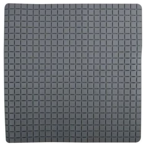 (Gris)Tapis Fond de douche antidérapant Caoutchouc QUADRO 54x54cm Gris MSV (1/5)