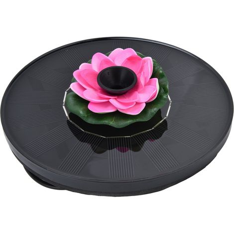 Fontaine solaire Lotus avec pompe à eau flottante, mini fontaine solaire pour bains d'oiseaux, bassins de jardin, piscines extérieures (2) (1/5)