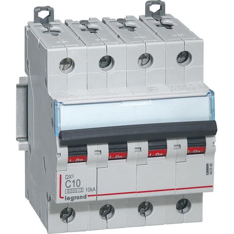 Legrand 407896 Disyuntor dx≥6000 10ka Tornillo 4p 400v 10A curva c