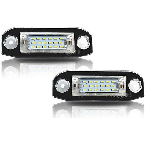 Lot de 2 éclairages de plaque d'immatriculation à LED blanches sans erreur pour Volvo S80 XC90 S40 V60 XC60 S60 C70 V50 XC70 V70 (1/5)