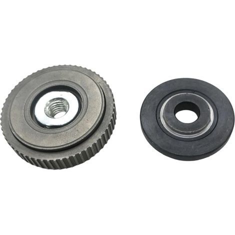 Set di 2 dadi flangiati per smerigliatrice angolare M10, foro interno da 10 mm per smerigliatrici tipo 100, gruppo dado di bloccaggio metallico a sgancio rapido (C) (1/4)