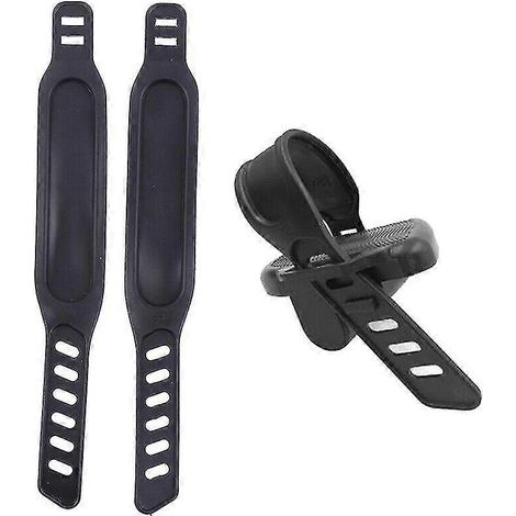 Neue Pedalschlaufen für Heimtrainer, Steigbügelriemen, Fitnessgeräte-Zubehör. (schwarz) (2 Stück)
