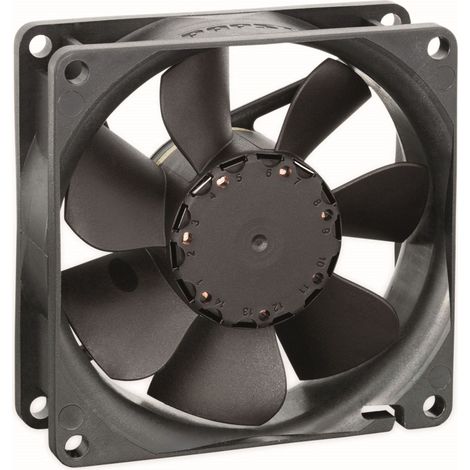 EBM-PAPST Axiallüfter, 8412NGMLV, 12 V/DC, 2050 U/min, 45 m³/h, 19 dB(A), 1,5 W, 80 x 80 x 25 mm