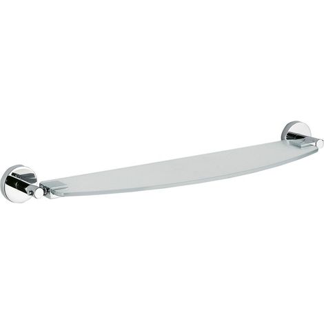 Inda - Mensola in cristallo satinato temperato 6 mm con supporti (1/5)