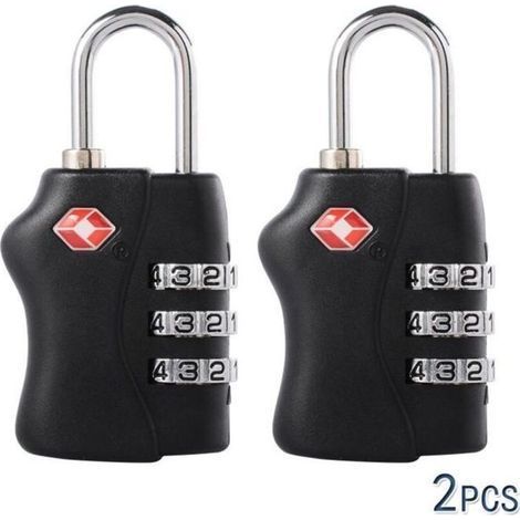 pair XCSOURCE® 2PCS TSA Cadenas avec code Cadenas à combinaison pour valise sac bagage HS206 (1/4)