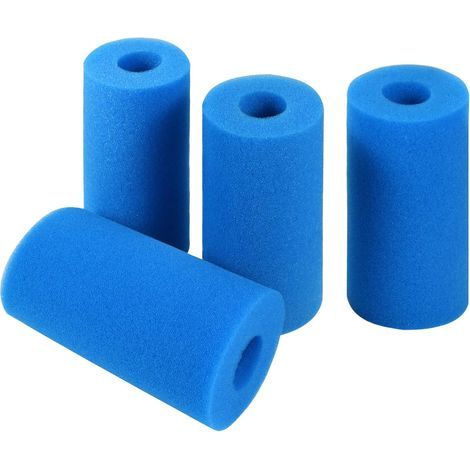 JSSEVN - 4-Piece Foam Filter Set for Spas, Type A Filter, Type A Filter Sponge, Foam Filter, Reusable and Washable Foam Filter Cartridge, Foam for Swimming Pools, Spas, and Jacuzzis (1/5)