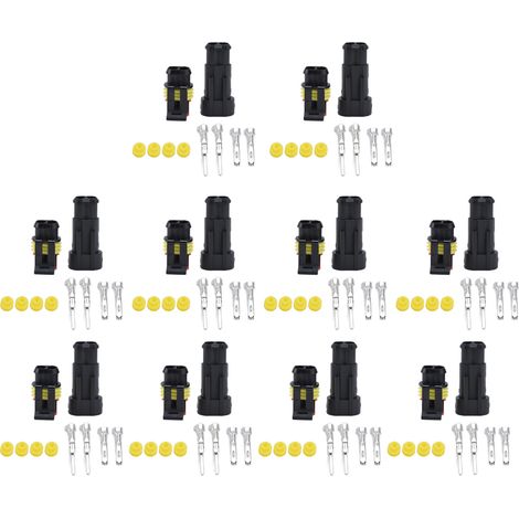 Kit de connecteurs étanches, série 1.5mm, prise de fil électrique automatique, assortiment de bornes mâles et femelles