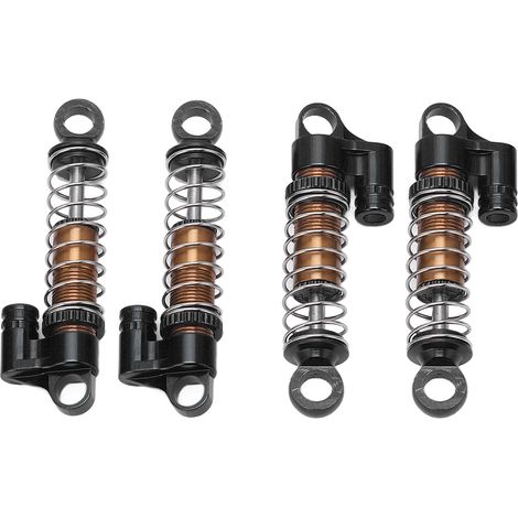 Amortisseurs avant et arrière en alliage d'aluminium pour voitures RC ECX 1/24 Barrage, RGT 1/24 et FTX 1/24 (noir) (1/5)