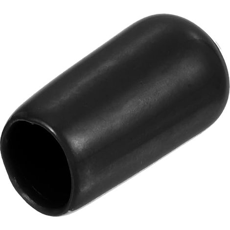 15 x Rubber End Caps 5/16 inches (8 mm) ID Round Vinyl Tip for Thread Protection Screws Black (1/5)