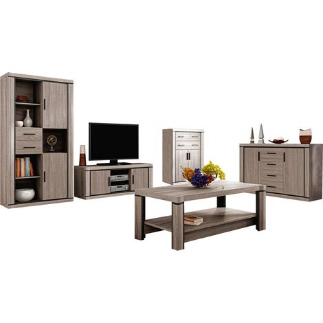 Conjunto de salón Lorelie 124, Trufa roble