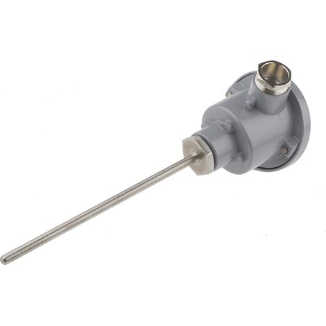 Capteur RTD PT100 RS PRO, Ø 6mm, L.150mm, +450°C max, Tête de connexion ( Prix pour 1 ) (1/2)