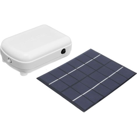 Solar-Sauerstoffpumpe 2W 6V mit eingebautem 2000mAh Lithium-Akku, energiesparende Pumpe für Aquarien (1/5)