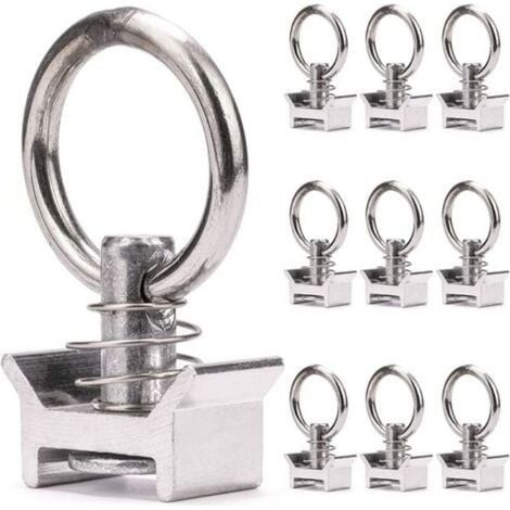 Lot von 10 einfachen Bolzen mit Ring 1000 kg Aero-Zurrbolzen für Luftfahrt-Zurrschiene Ankerbolzenring (1/4)