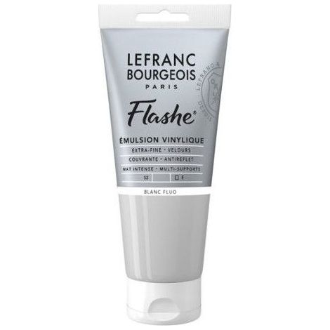 Peinture acrylique - LEFRANC BOURGEOIS - FLASHE - Tube 80ml - Blanc fluo - Adulte