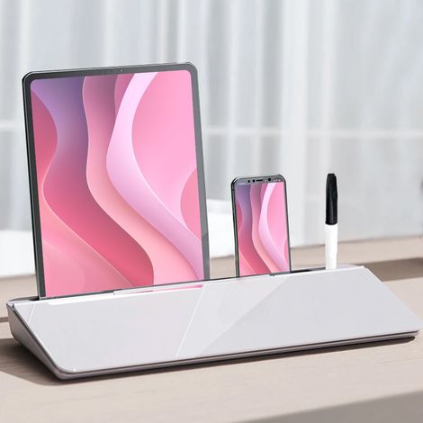Lavagna da Scrivania Ufficio Cassetto Portaoggetti Inserto per Tablet Smartphone (1/5)