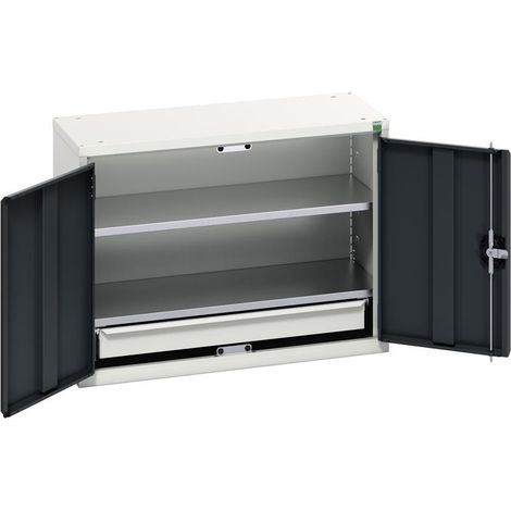 Bott 16929103.19 Verso Economy Wall Cupboard 2 Shelf + 1 Drawer 800mm Anthracite Grey