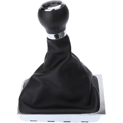 Pommeau de levier de vitesse à 6 vitesses, cadre de guêtre de démarrage pour VW Passat B6 noir (1/5)