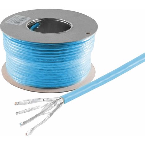 S-IMPULS Câble de pose CAT.8 S/FTP LSZH bleu 100 m