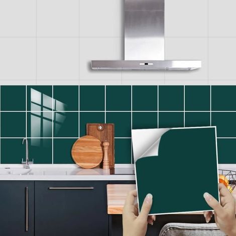 20 Autocollants Muraux Imperméables 15x15cm pour Cuisine et Salle de Bain (1/4)