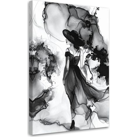 Wandbild Frau-Abstraktion Tinte 40x60 cm (1/5)