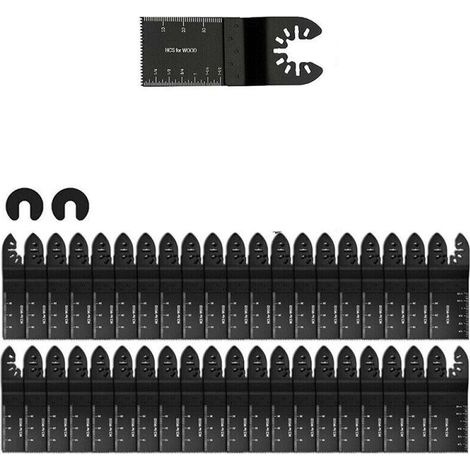 Lame Oscillante - 52 Pièces - Pour Outil Multifonction - Coupe Bois Métal Plastique Plâtre - Universelle Fastlok (1/5)