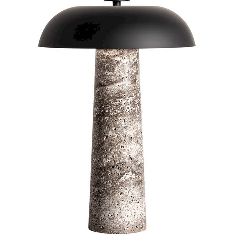 Lampe design art déco marbre noir - Marbre noir avec nuances grises et brunes (1/3)