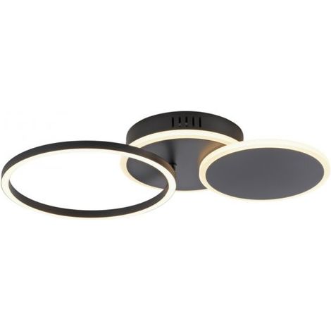 Plafoniera LED Leuchten Direkt Sevent nera 25,5W 3000K (1/5)