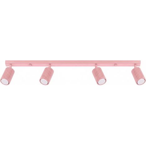 Plafoniere KARBON rosa 81x16.5x6.5cm Alluminio Sollux (1/5)