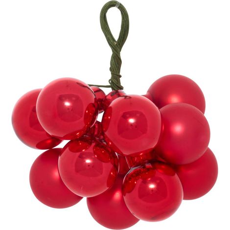 Bdn grappolo di vetro rosso 2cm x10 - Feeric lights & christmas (1/2)