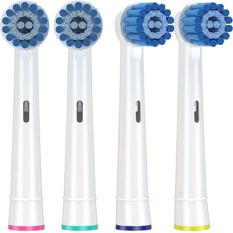 Lot de 4 têtes de brosse pour le soin des gencives sensibles avec brosse douce pour un nettoyage supérieur mais doux (1/5)