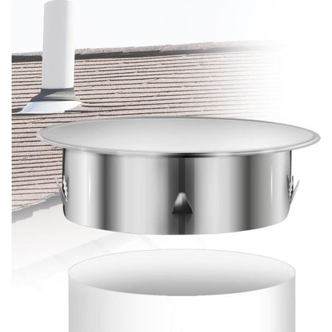 Bouchon de cheminée perforé 100 mm en acier inoxydable pour tuyau de poêle Diamètre 98 mm Profondeur 42 mm (1/5)