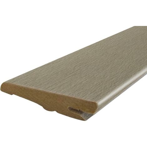 10 pezzi Battiscopa Mdf Rivestito in Argento mm 15 x 75 x 2400