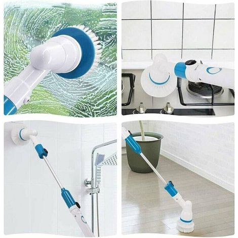 Turbo Scrub Brush – Kabelloser elektrischer Reinigungsschwamm mit 360°-Drehung (1/4)