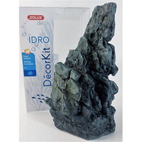 Décor. kit Idro black stone N1 dimension 11 x 7.5 x Hauteur 17 cm pour aquarium. - zolux