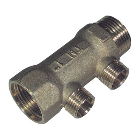 Collettore mf da 1" x 1/2 per ogiva teflon 2 vie
