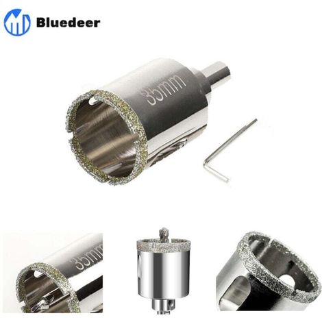 35-mm-Diamant-Lochsäge mit Zentrierbohrer – Für Fliesen, Glas, Keramik, Marmor und Granit – Crezuo
