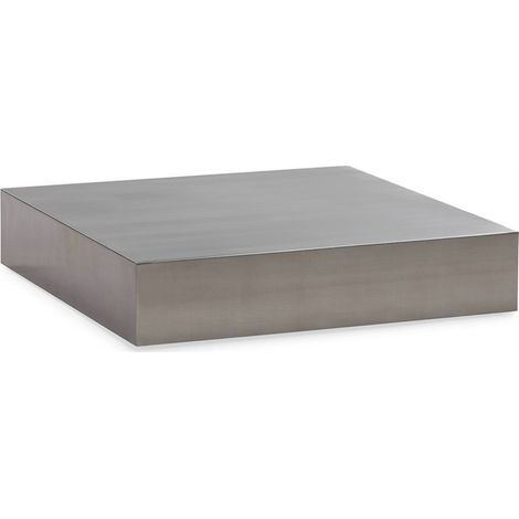 Table basse design en acier inoxydable - argent (1/4)
