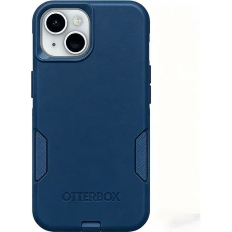 【NX】Coque OtterBox Commuter Series compatible avec iPhone 17e/16e/15/14/13, noire, fine et résistante, format de poche, avec caches-ports bleus (1/5)