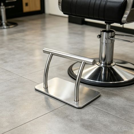 YISSALE -Repose-pieds en acier inoxydable pour salon de coiffure - Pédale mobile antidérapante pour chaise de coiffure, salon de beauté, salons de manucure, centres de massage, 29,5 x 19 x 20,5 cm (1/5)