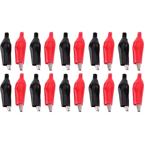 20pièces 28mm Pince en métal, Pince électrique avec Manchons isolants en PVC recouverts pour Tester Le Compteur (1/5)