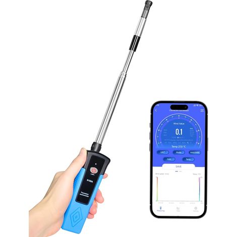 9100A Anémomètre à fil chaud sonde télescopique pour CVC industrie (1/5)