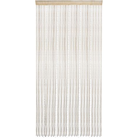 StrideDécor Fringe Curtain Champagne 39"x79" : Rideau décoratif avec franges glitter pour porte, fenêtre, événement et séparation de pièces (1/5)